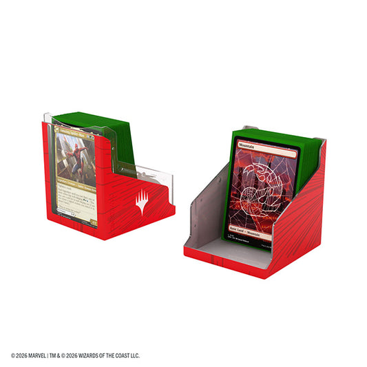 Bastion 100+ XL Deck Box- Marvel Super Heroes- Comic Burst Red