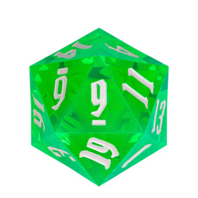 TITAN D20 - SHARP EDGE TRANSPARENT GREEN