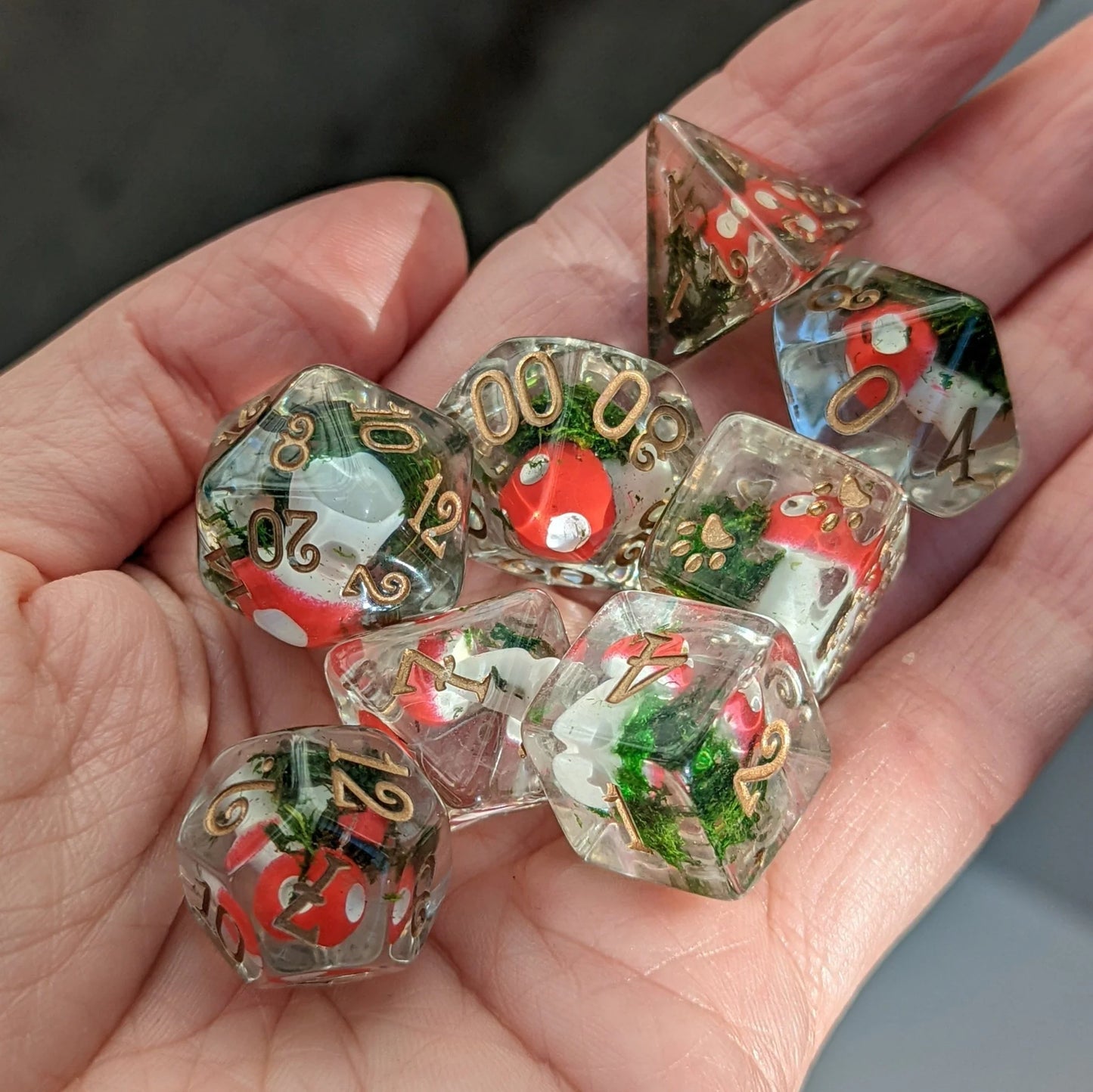 Amanita Mushrooms and Moss - No Foil