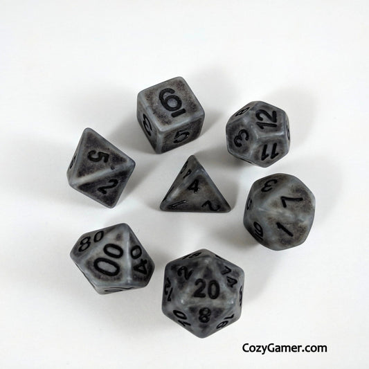 Ancient Gray - 7 - Dice Set - The Fourth Place