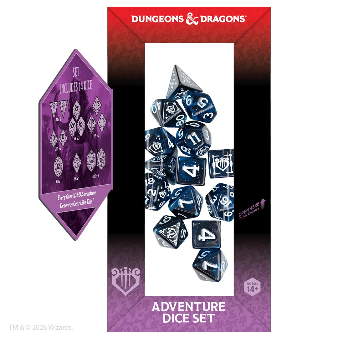 D&D Adventure Dice Set: Bard (Blue/Black)