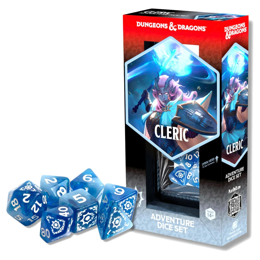 D&D Adventure Dice Set: Cleric (White/Blue)