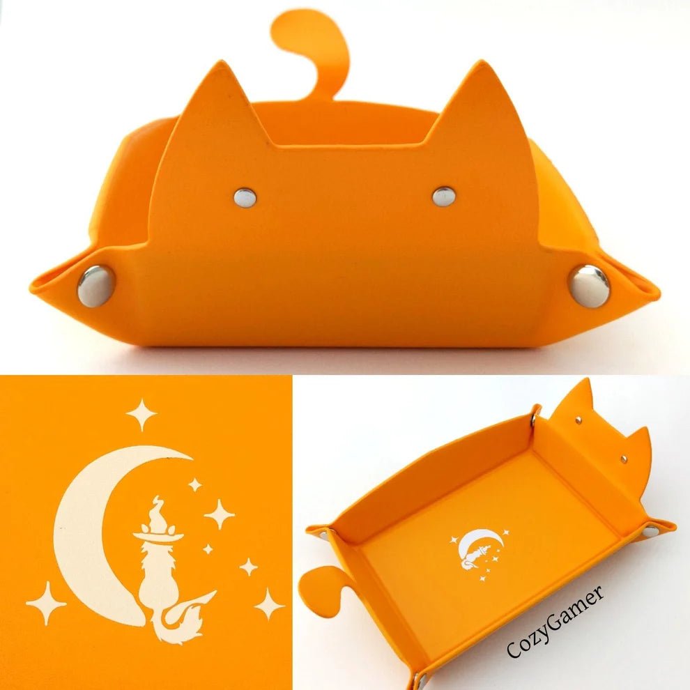 Cat Dice Rolling Tray - Orange - The Fourth Place