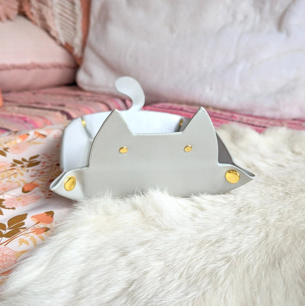 Cat Dice Rolling Tray - Silver - The Fourth Place