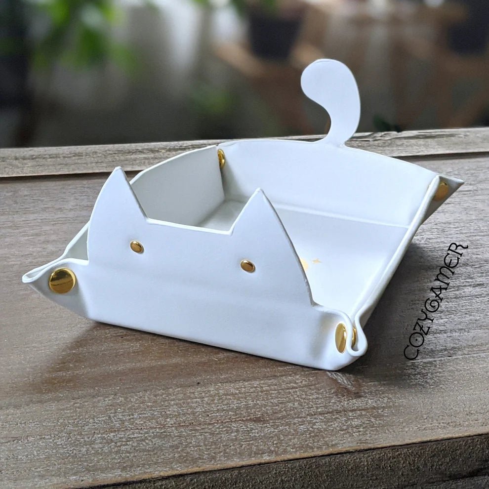 Cat Dice Rolling Tray - White - The Fourth Place