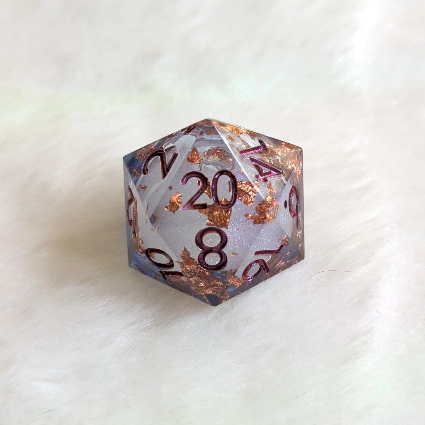 Crimson and Copper - Large Glitter Shimmer Liquid Core D20