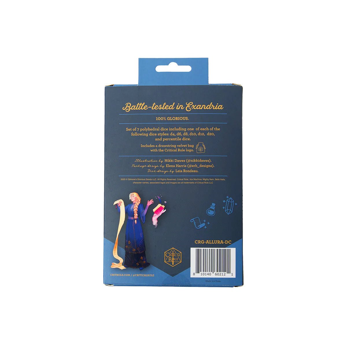 Critical Role Dice Set: Allura Vysoren (Blue/Holographic) - The Fourth Place