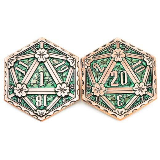 Emerald Nickel D20 Coin - Fennek & Finch