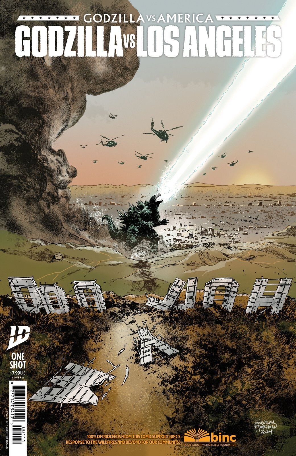 Godzilla vs. America: Los Angeles Cover A (Hardman) - The Fourth Place