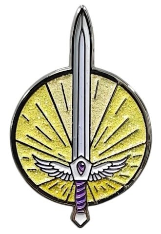 Hard enamel pin designed to represent the Paladin character class. - The Fourth Place