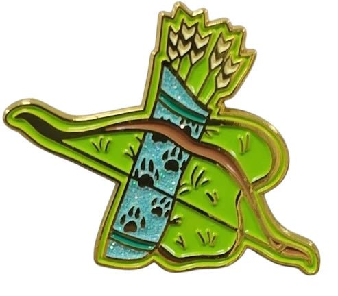 Hard enamel pin designed to represent the Ranger character class. - The Fourth Place