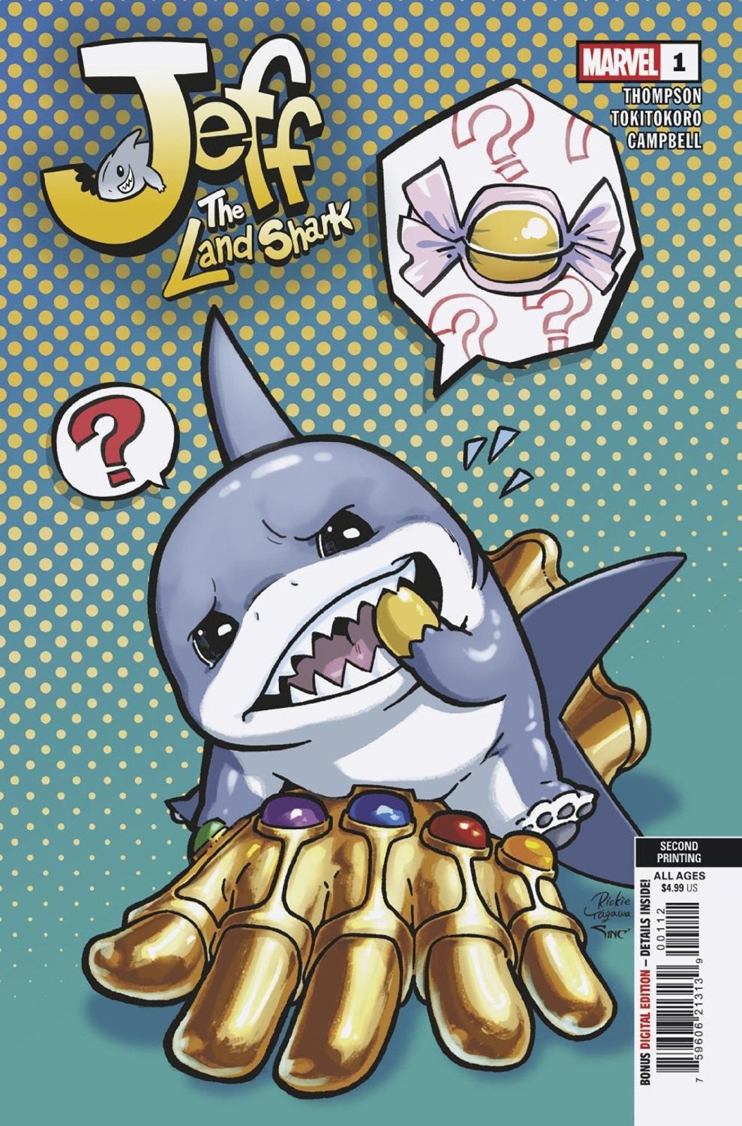 Jeff The Land Shark 1 Rickie Yagawa 2nd Print Variant - The Fourth Place