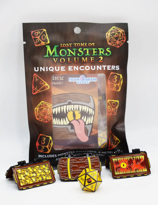 Lost Tome of Monsters Volume 2 Unique Encounters: Mimic Pack (Pinatures, Metal d20, and card) - The Fourth Place