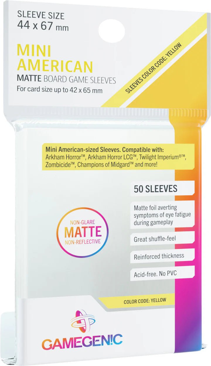 44 x 67 card sleeves Gamegenic Mini American Sleeves (Matte)