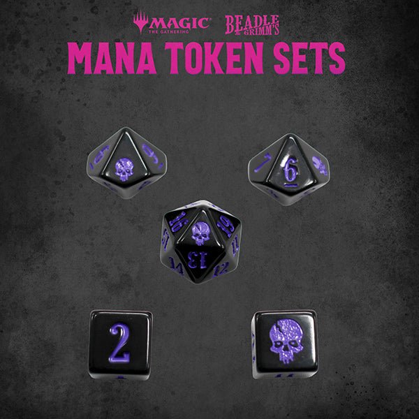 MTG Token Set - Black Mana Metal Token Set - The Fourth Place