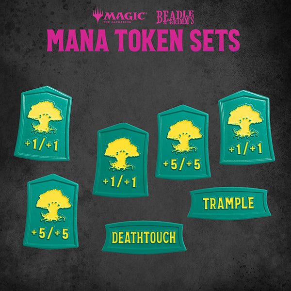 MTG Token Set - Green Mana Metal Token Set - The Fourth Place