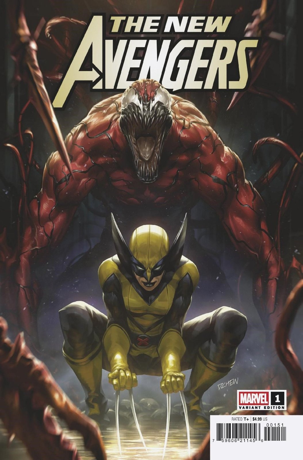 New Avengers 1 Derrick Chew Carnage And Laura Kinney Wolverine Variant B - The Fourth Place
