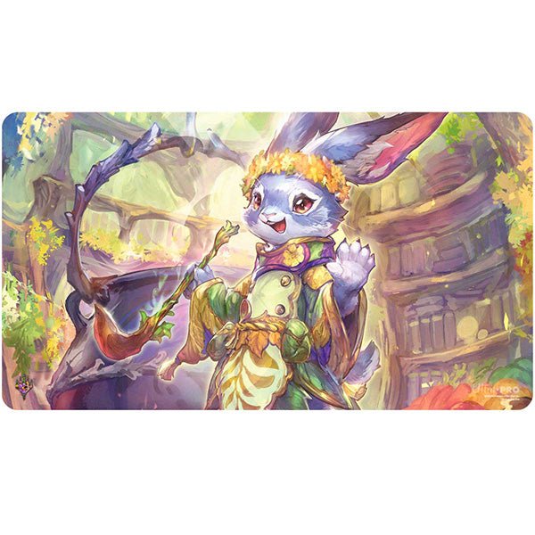 Playmat: MTG- Bloomburrow- Ms. Bumbleflower, Raised Foil - The Fourth Place Playmat: MTG- Bloomburrow- Ms. Bumbleflower, Raised Foil - The Fourth Place