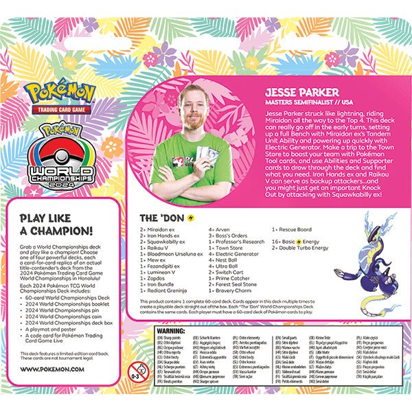 Pokemon TCG: 2024 World Championship Deck - Jesse Parker (The 'Don) - The Fourth Place