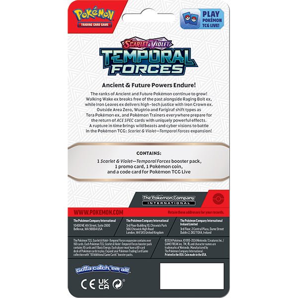 Pokemon TCG: Temporal Forces Blister Pack - The Fourth Place