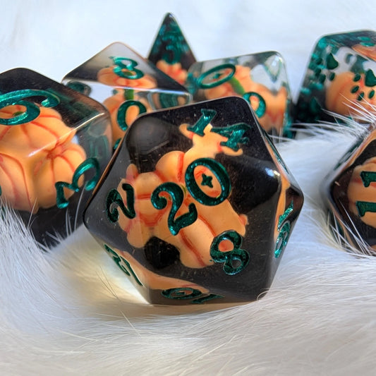 Pumpkin Inclusion - 8-Piece Dice Set