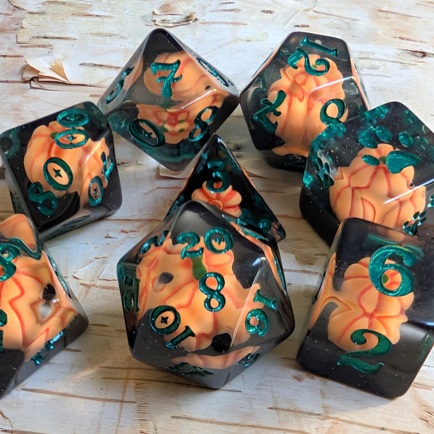 Pumpkin Inclusion - 8-Piece Dice Set