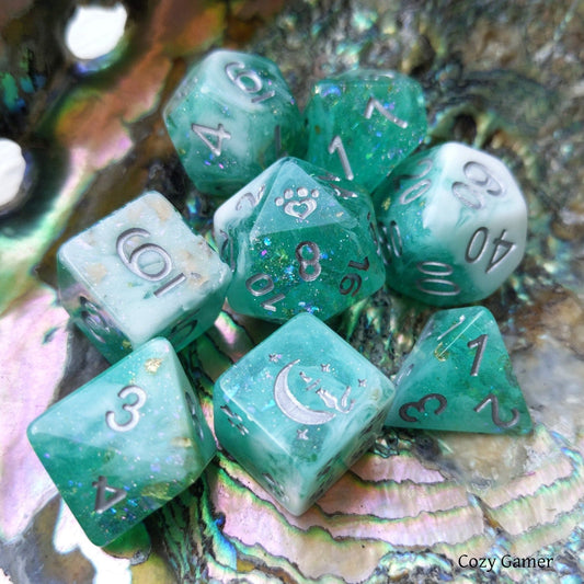 Seafoam - 7 - Dice Set - The Fourth Place