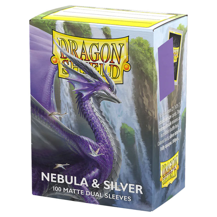 Dragon Shield Sleeves: Dual Matte: Nebula & Silver (100)