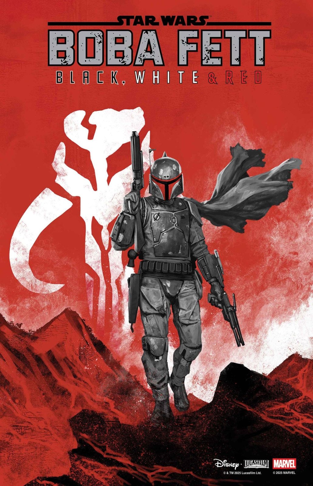 Star Wars: Boba Fett Black, White & Red 2 Skan Variant - The Fourth Place