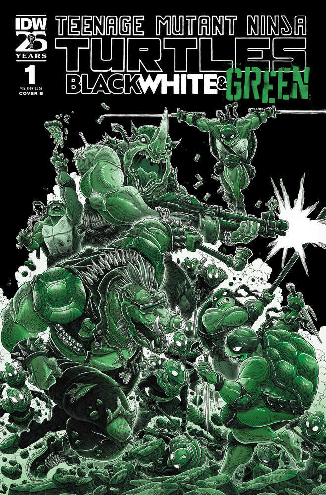 Teenage Mutant Ninja Turtles: Black, White, And Green #1 Variant B (Stokoe) - The Fourth Place