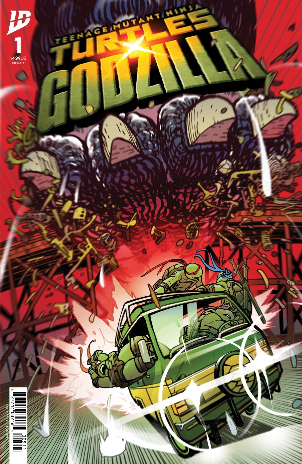 Teenage Mutant Ninja Turtles X Godzilla 1 Variant C (Rivas) - The Fourth Place
