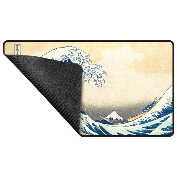 The Great Wave Off Kanagawa - Black Stitched Playmat - The Fourth Place