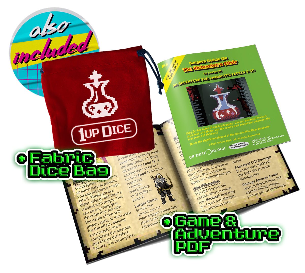 1UP-Dice Elixirior Vitality polyhedral set - The Fourth Place