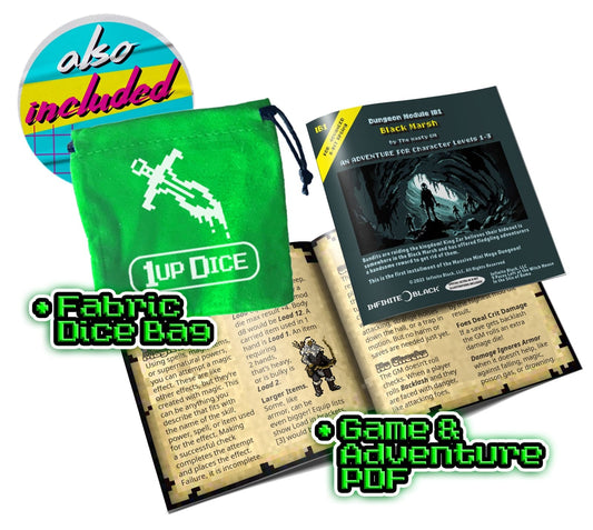 1UP-Dice Poison Dagger polyhedral set - The Fourth Place
