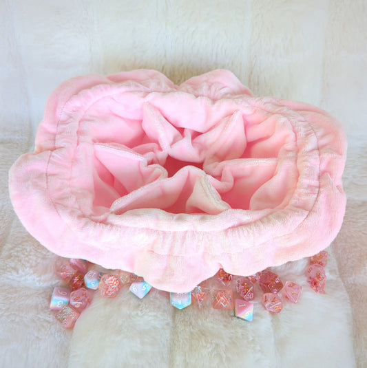 Cherry Blossom multi-pocket large dice bag (pink/gold/white) - The Fourth Place