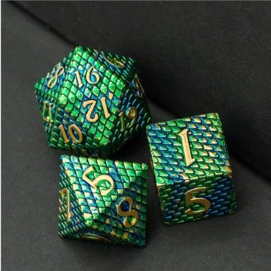 Dragon Scale: Venom - Metal RPG Dice Set - The Fourth Place