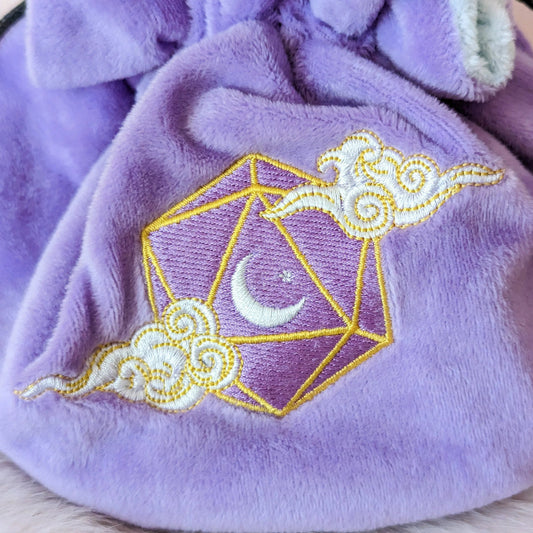 Dreamy multi-pocket large dice bag (purple/blue/gold) - The Fourth Place