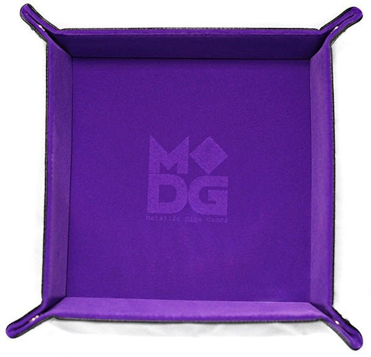 Folding Dice Tray with Leather Backing (10" x 10") - The Fourth Place