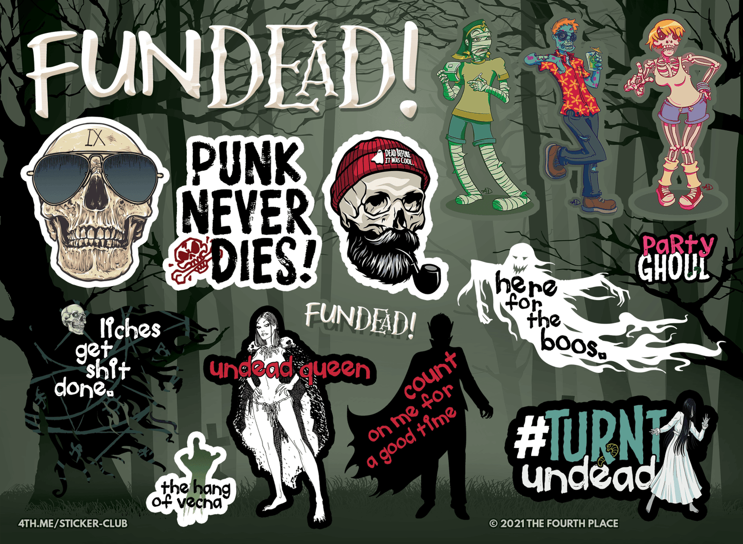 Fundead! Stickers - The Fourth Place