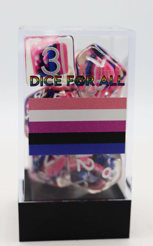 Genderfluid Flag RPG Dice Set - The Fourth Place