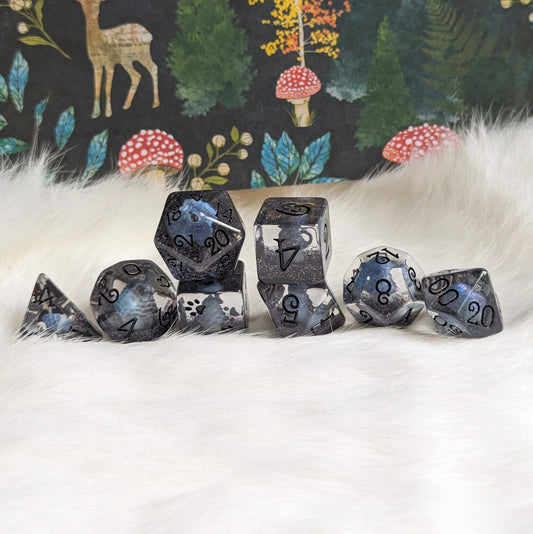 Inky Cap Mushroom - 8 Dice Set - The Fourth Place
