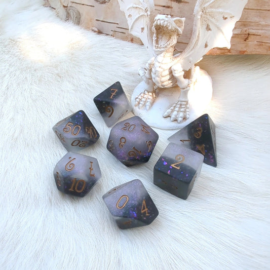 Light and Dark - 7 Dice Set - The Fourth Place