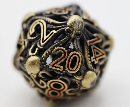Mind Eater: Bronze - Hollow Metal RPG Dice Set - The Fourth Place