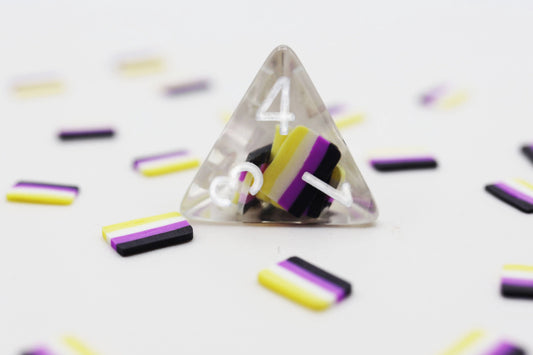 Nonbinary Flag RPG Dice Set - The Fourth Place