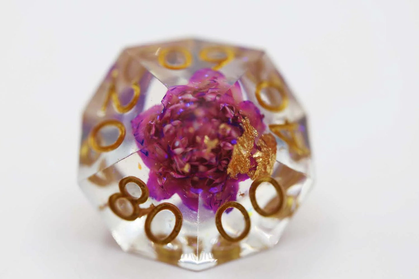 Purple Lotus - Sharp Edge Resin RPG Dice Set - The Fourth Place