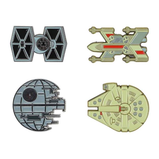Star Wars Tie Fighter & Rebel X-Wing Lapel Pin Set - The Fourth Place