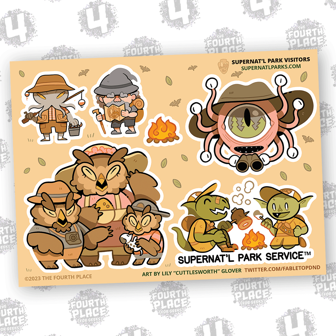 Supernat'l Park Visitors (Sticker Sheet) - The Fourth Place