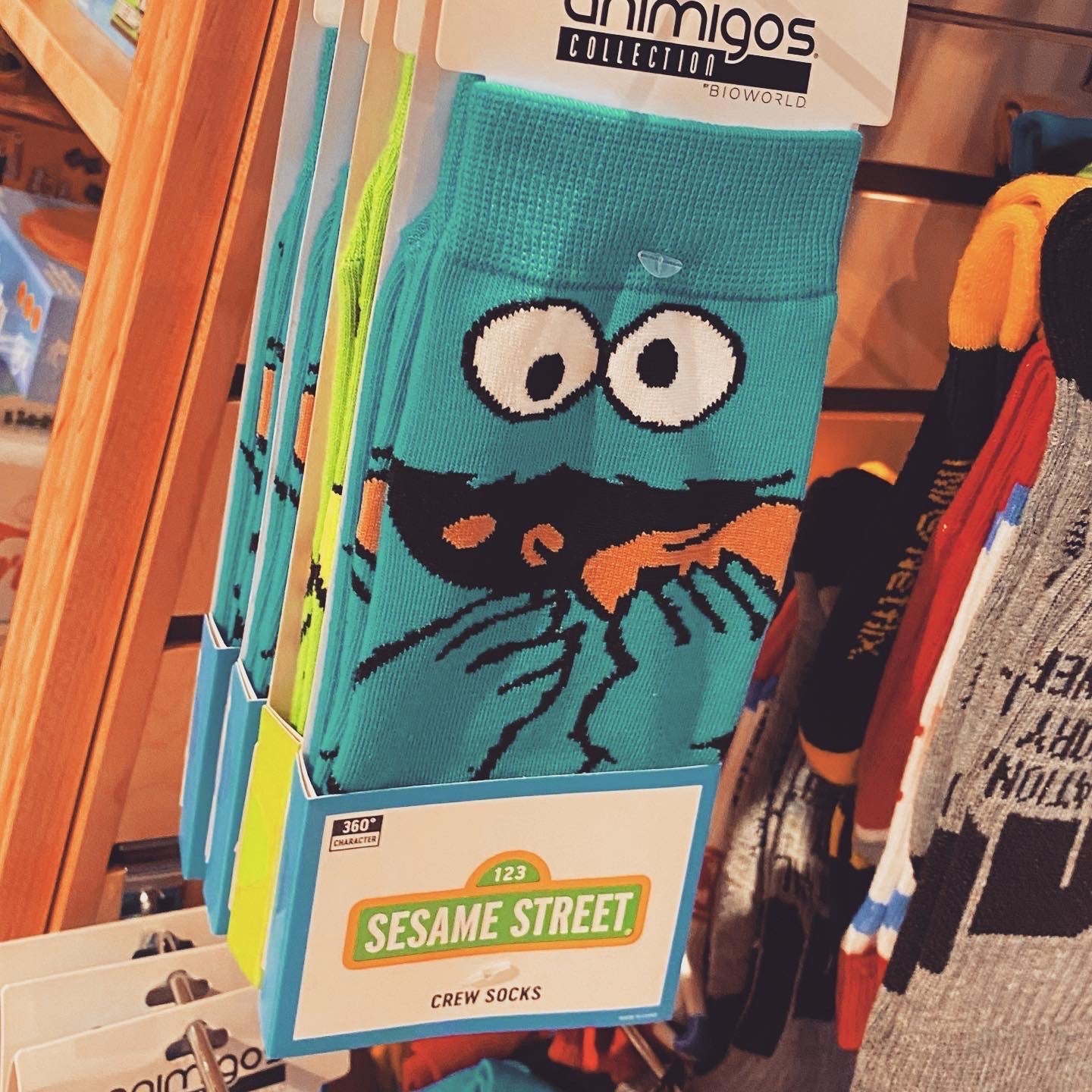 The Muppets Cookie Monster Animigos 360 Character Socks - The Fourth Place