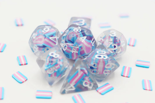 Transgender Flag RPG Dice Set - The Fourth Place
