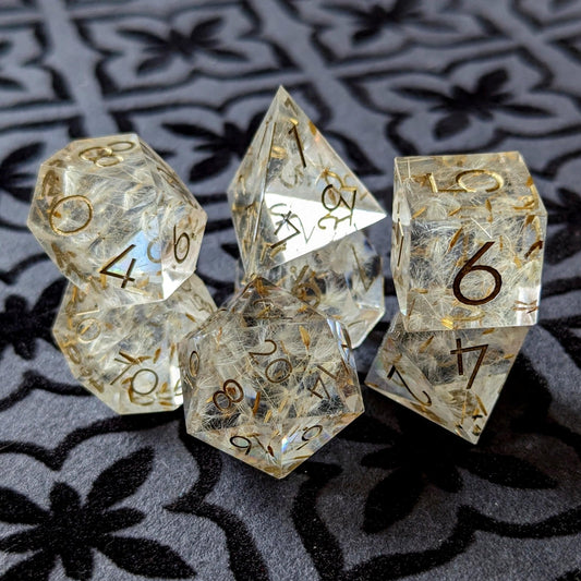 Wishes - Sharp Edge Resin - 7 Dice Set - The Fourth Place